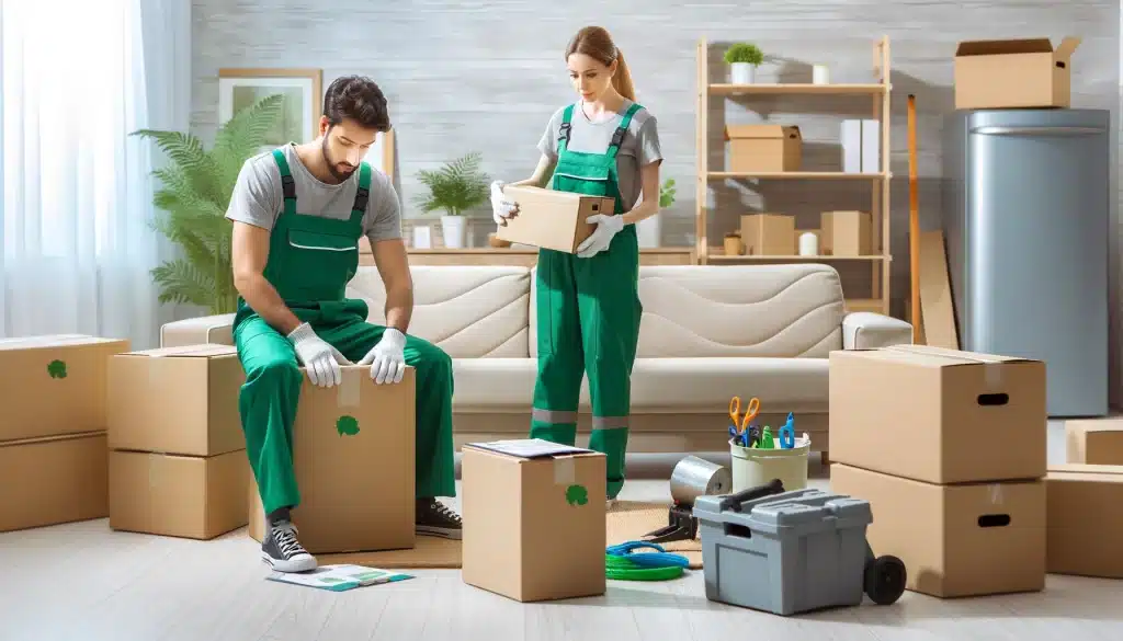 Professionnels du déménagement écoresponsable en action